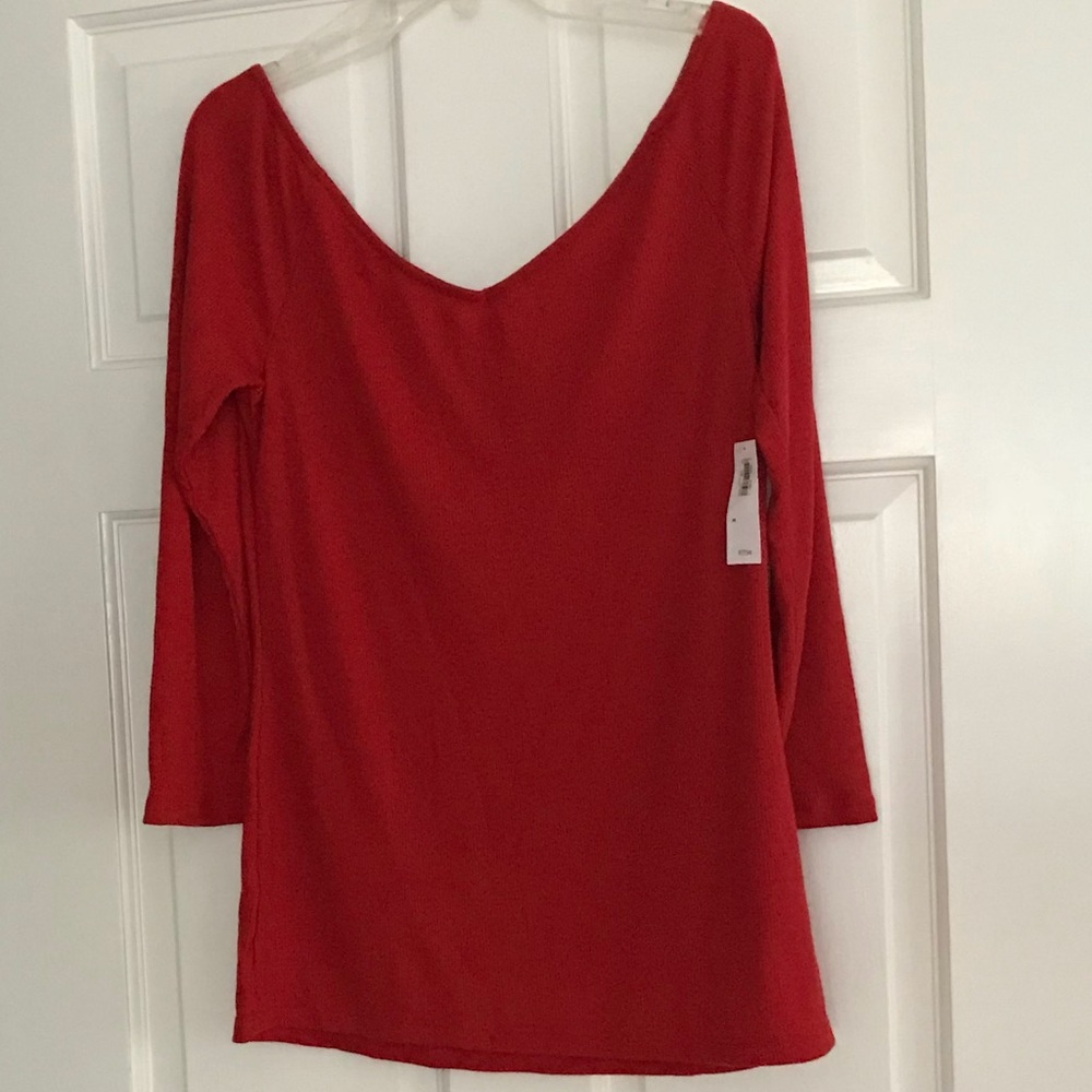 Casual Double V Ribbed Tee